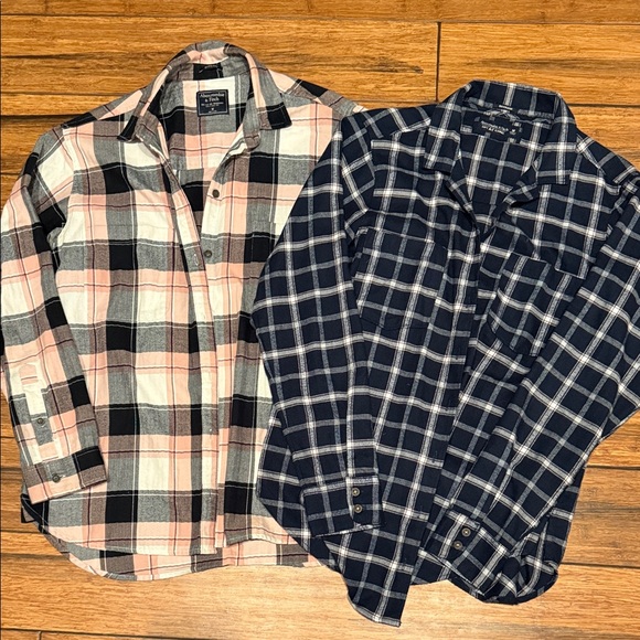 Abercrombie & Fitch Tops - Abercrombie & Fitch Sz M Women’s Boyfriend Flannels-Black, White, Pink, and Blue